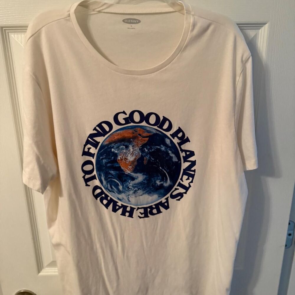 Old-navy Men's White and Cream T-shirt